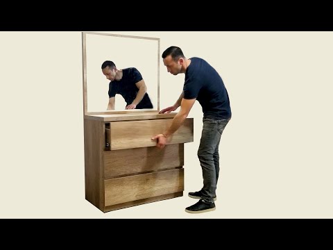 Furniture Makeover How to assemble Dresser with Mirror